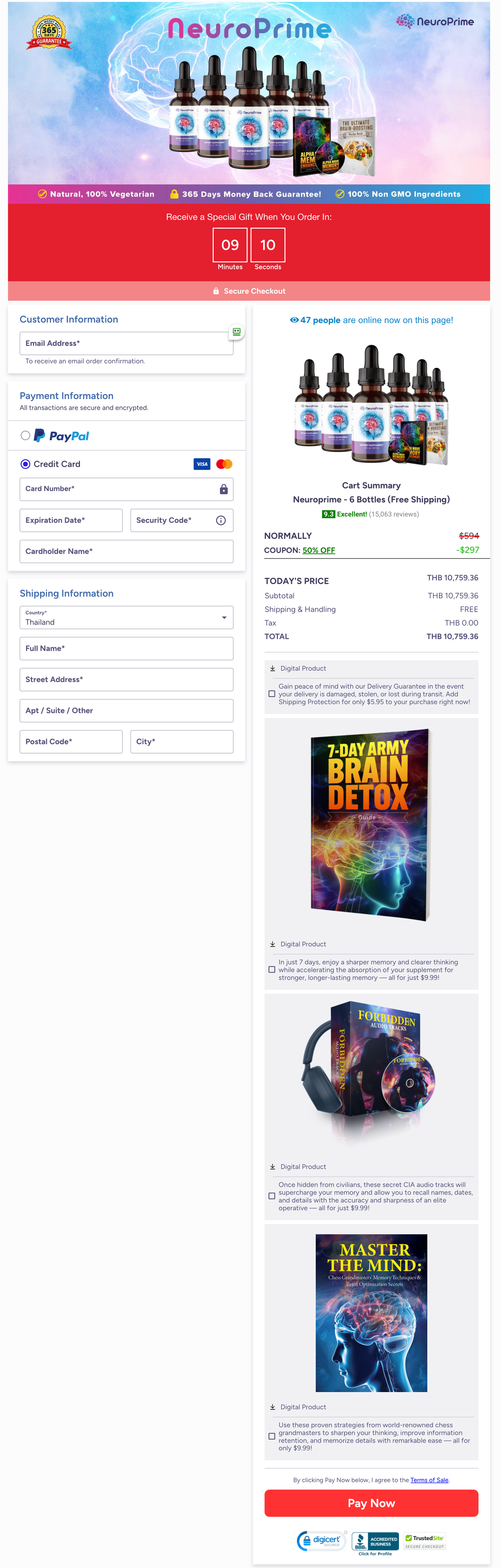 NeuroPrime Official Website Secure Order Page